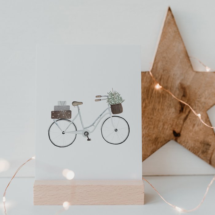 Wenskaart Kerstfiets