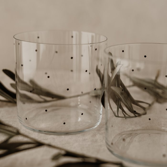Drinkglas dots (set van 2)